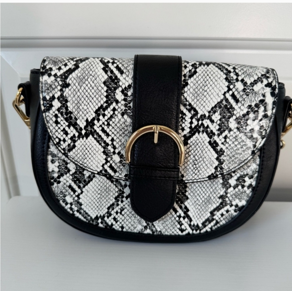 Vieta Snakeprint Crossbody Bag